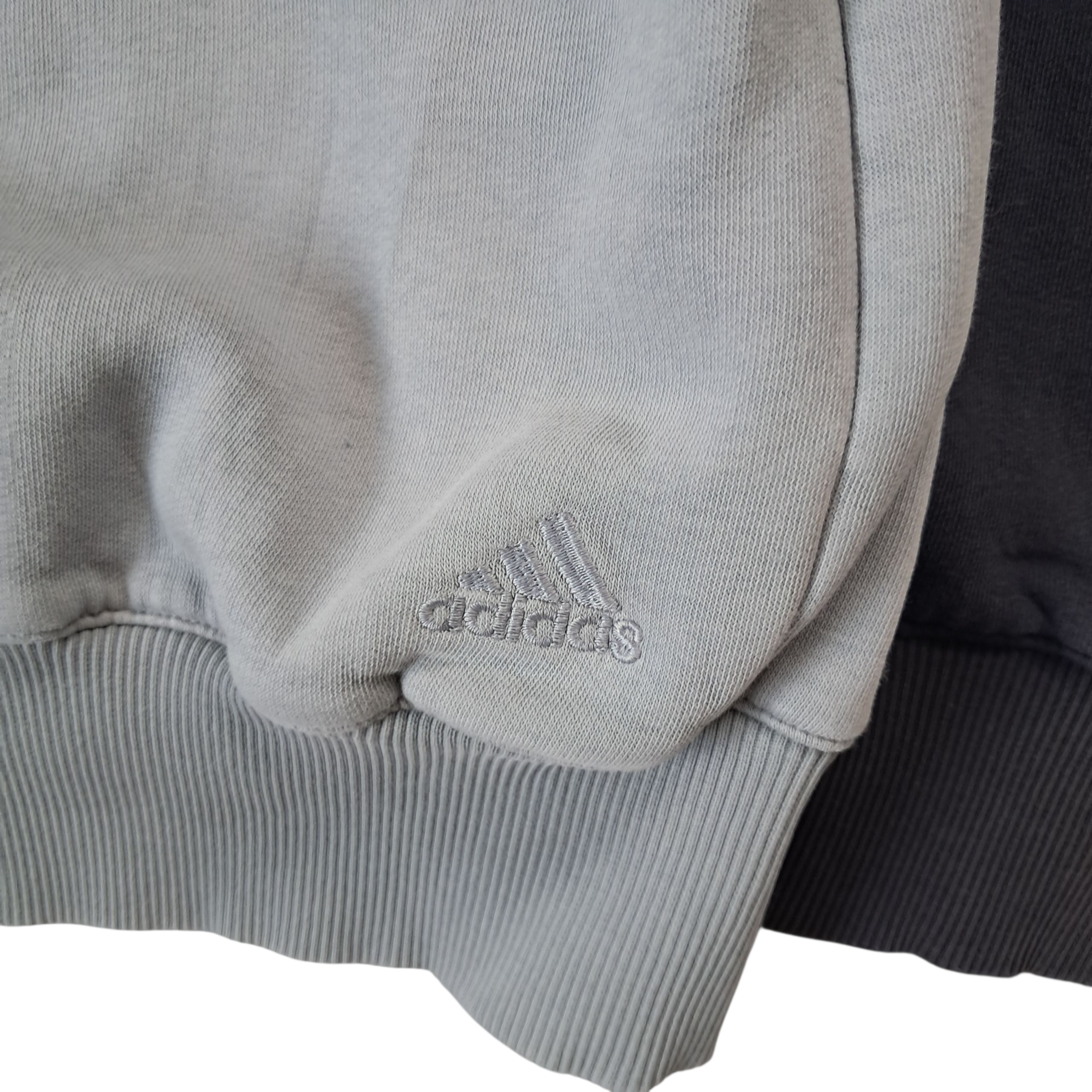 Adidas Vintage Pullover / Hoodie 2002 – Grau Schwarz – Größe S