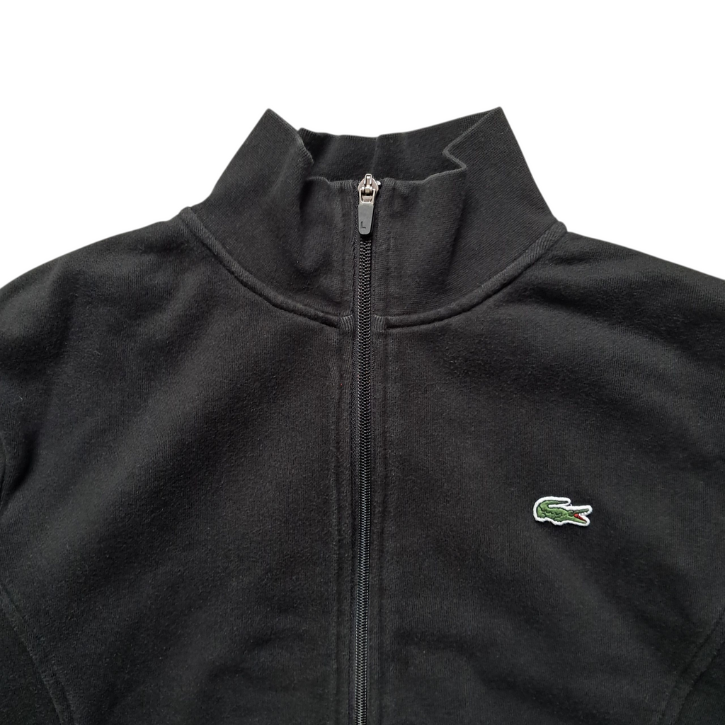 Lacoste Zipper mit Stehkragen Schwarz – Größe M