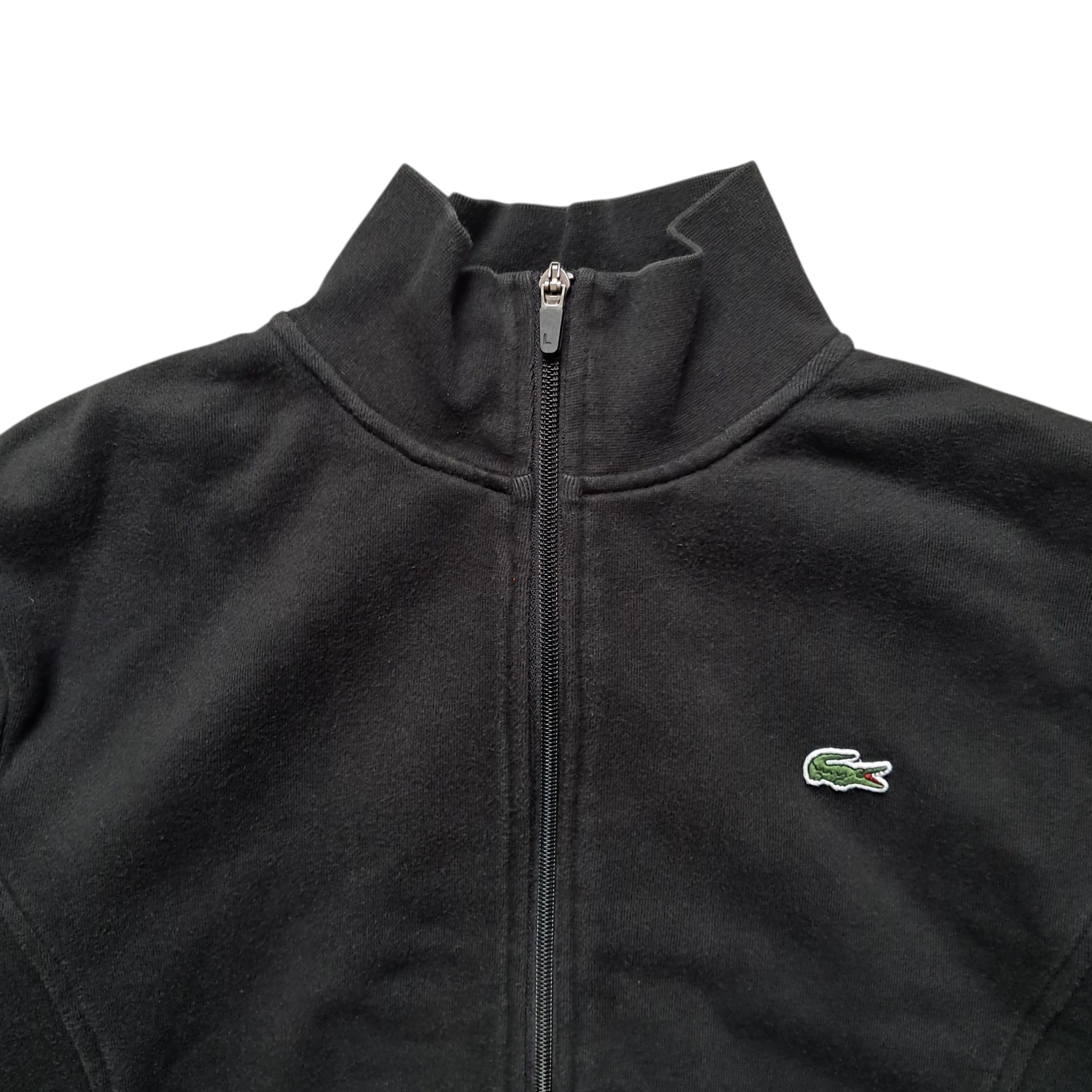 Lacoste Zipper mit Stehkragen Schwarz – Größe M