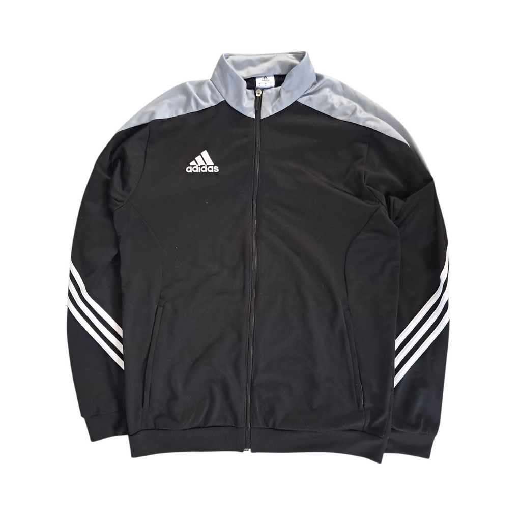 Adidas Vintage Track Jacket – Grau Schwarz – Größe M