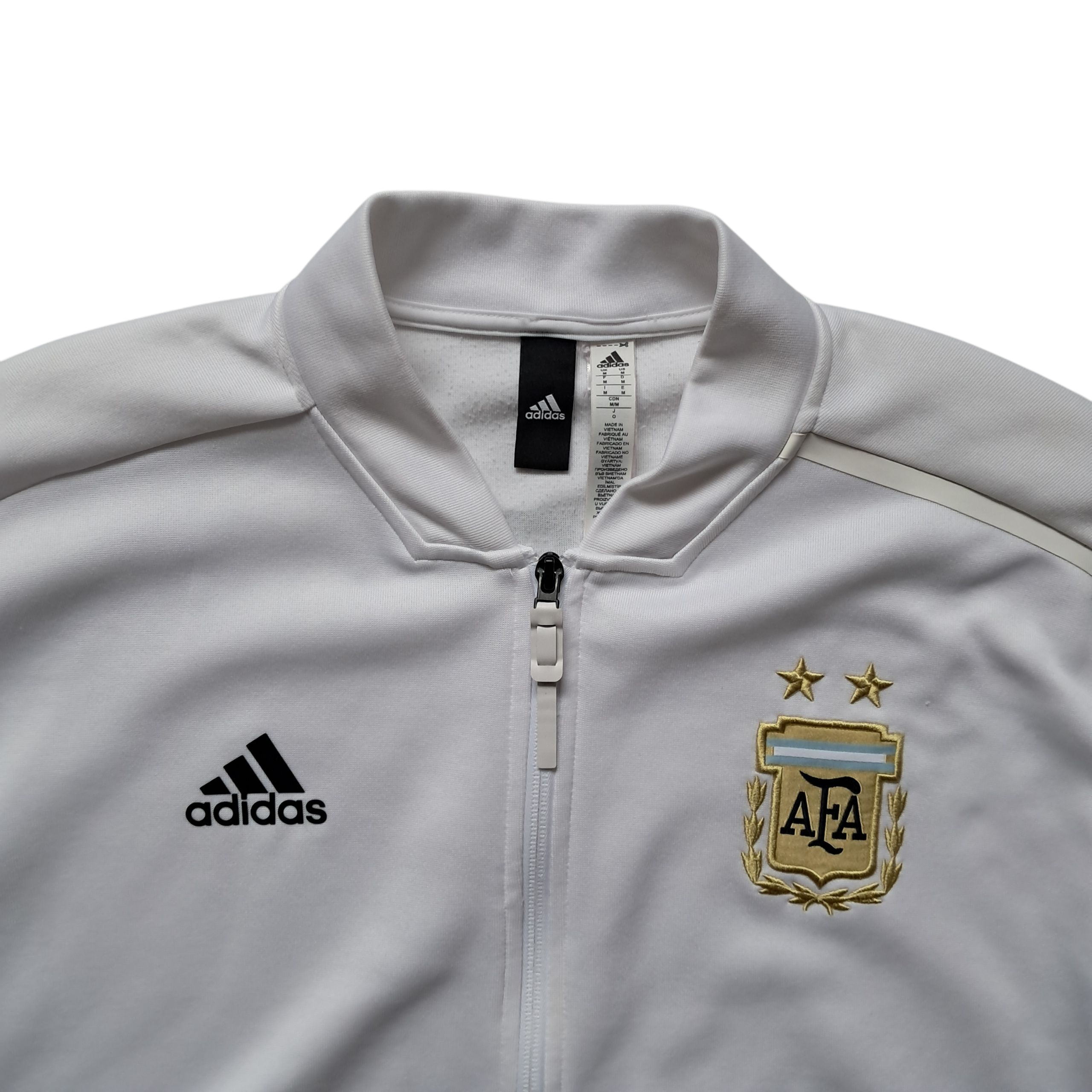 Argentinien x Adidas Trainingsjacke Weiß – Größe M