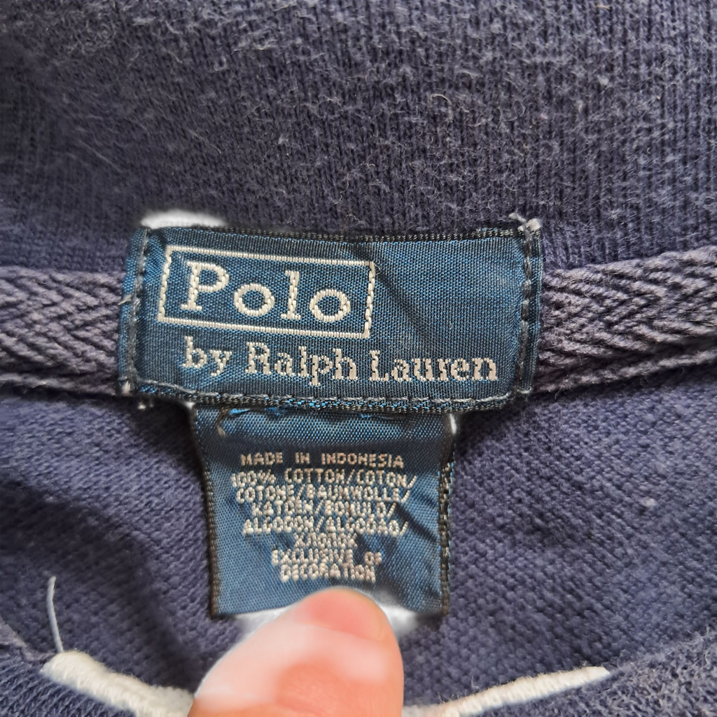Ralph Lauren Big Pony Polo – Marine Weiß Gestreift – Größe S