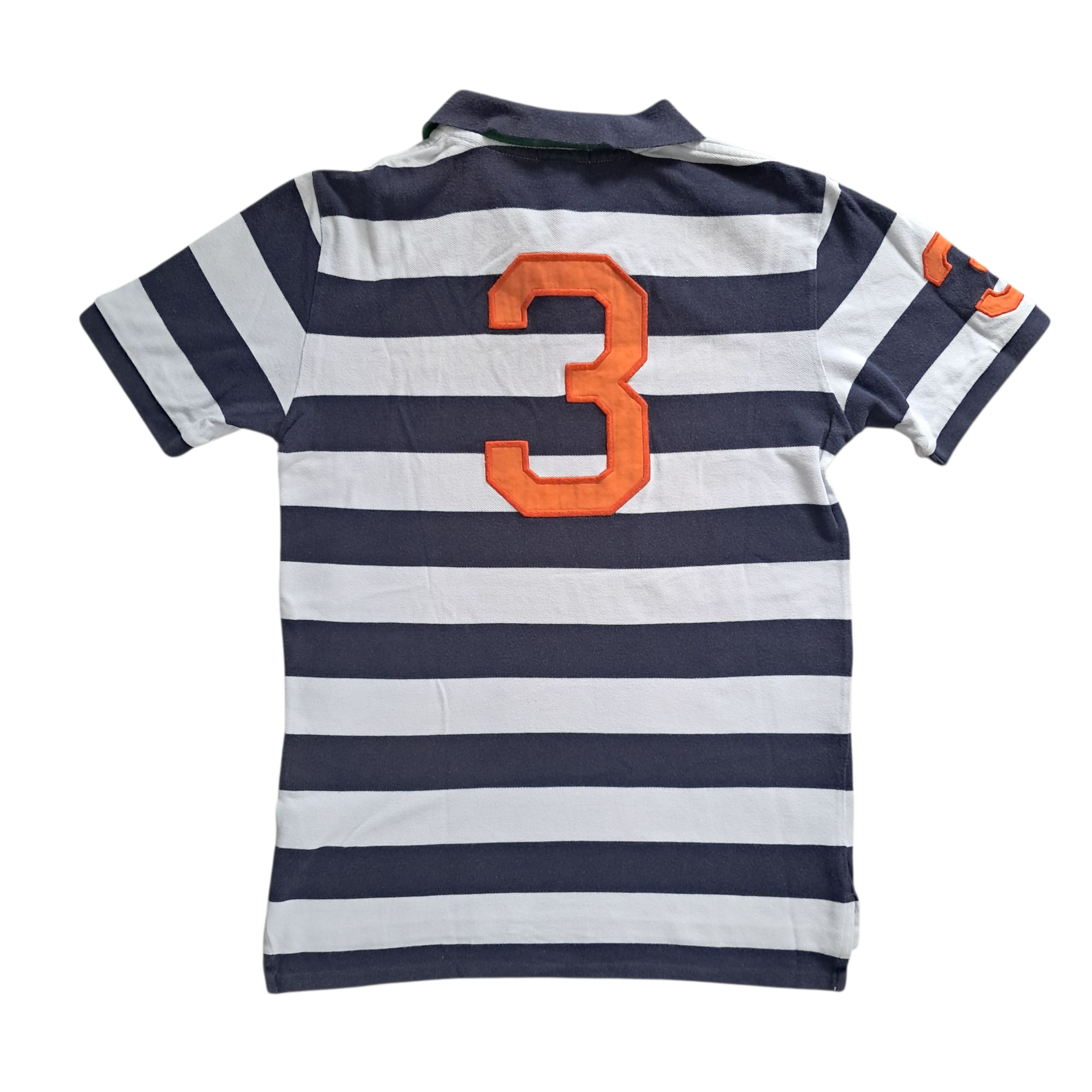 Ralph Lauren Big Pony Polo – Marine Weiß Gestreift – Größe S