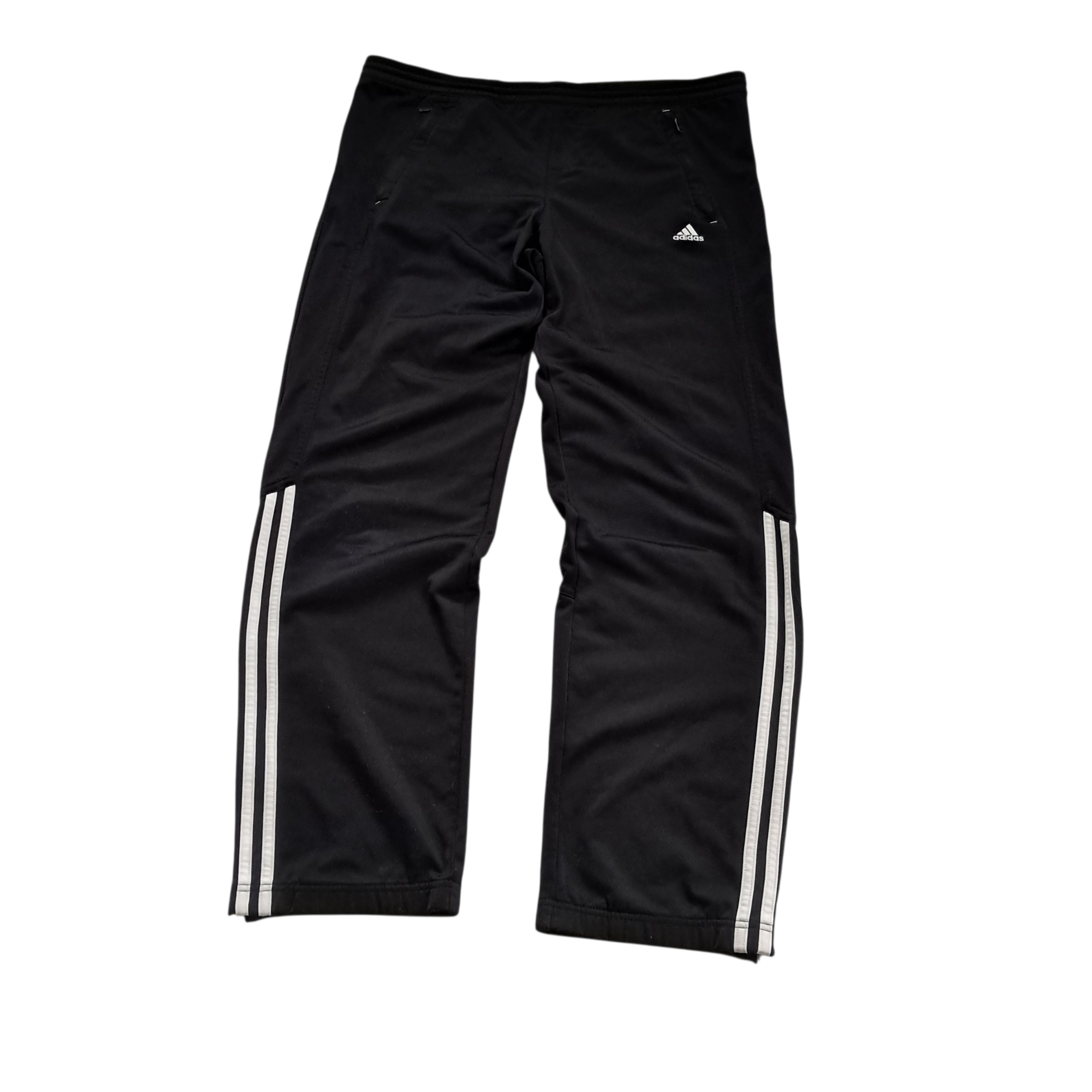 Adidas Vintage Trackpants Baggy Open Leg – Schwarz – Größe XL