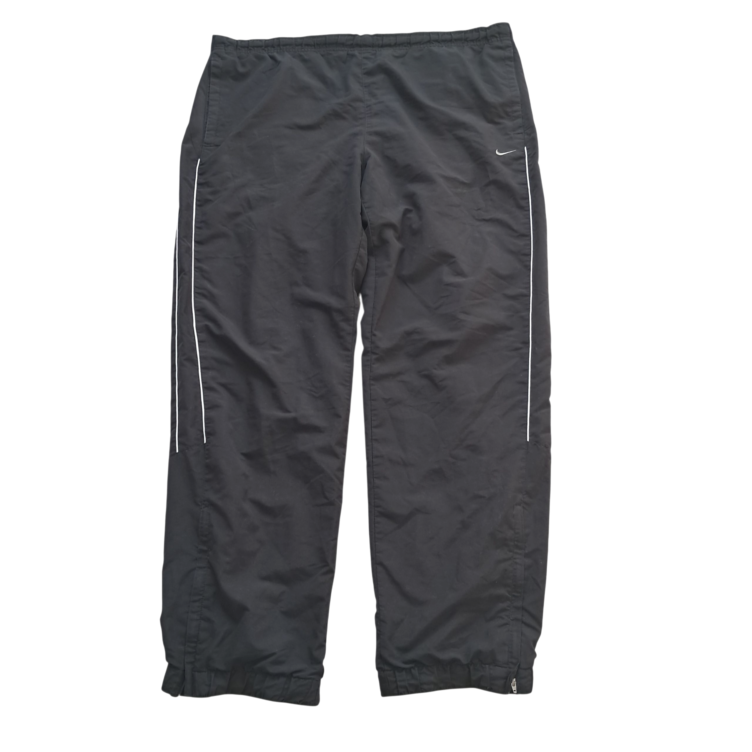 Nike Baggy Open Leg Trackpants – Schwarz – Größe XL