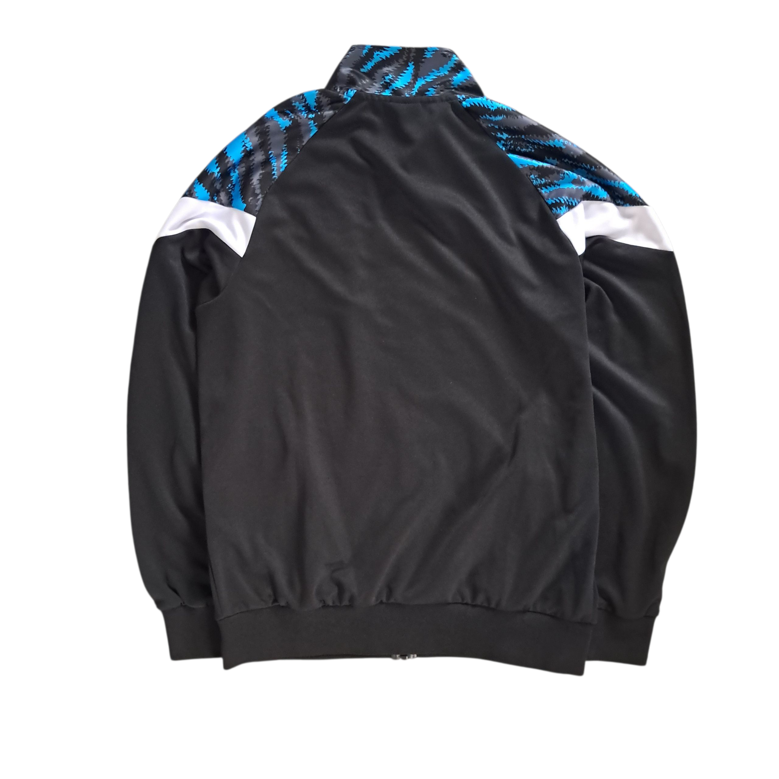 Olympique Marseille x Adidas Trainingsjacke – Schwarz / Blau / Weiß – Größe M