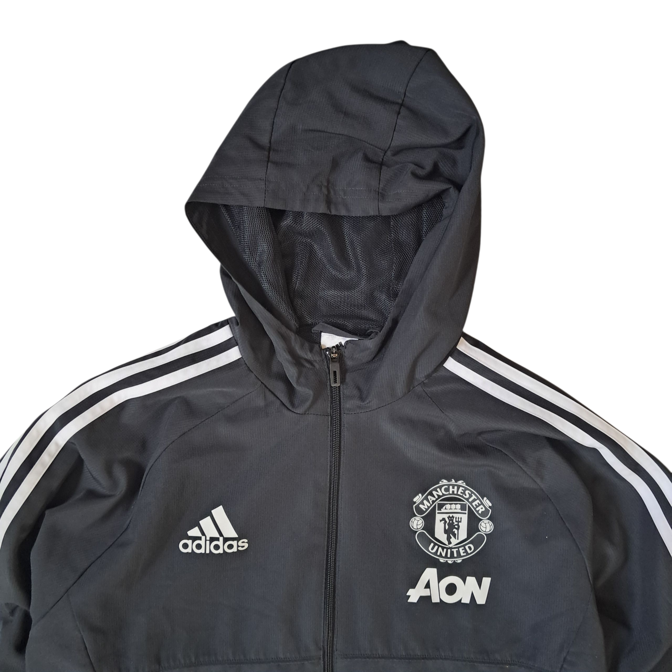 Adidas x Manchester United Track Jacket – Schwarz Weiß – Größe L