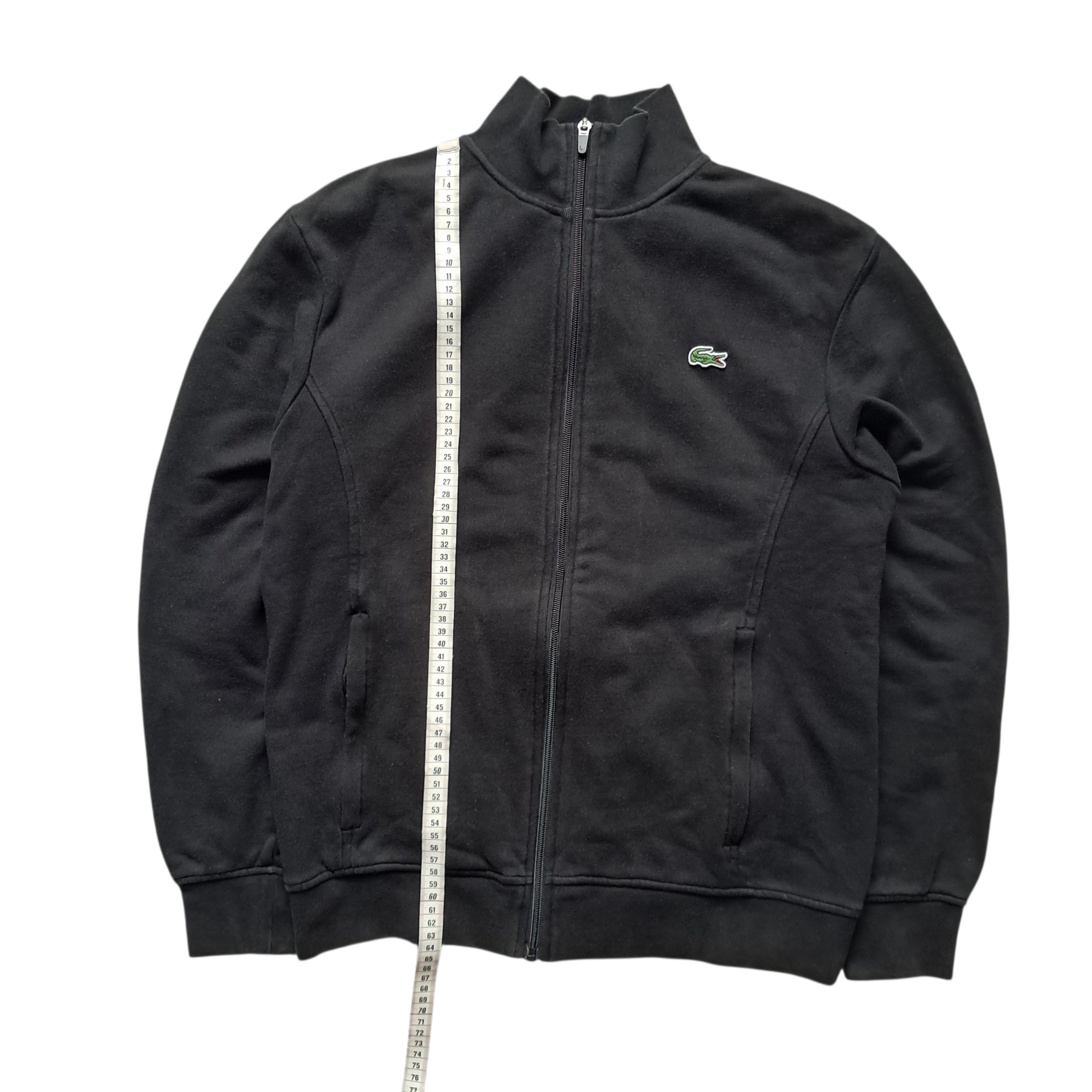 Lacoste Zipper mit Stehkragen Schwarz – Größe M