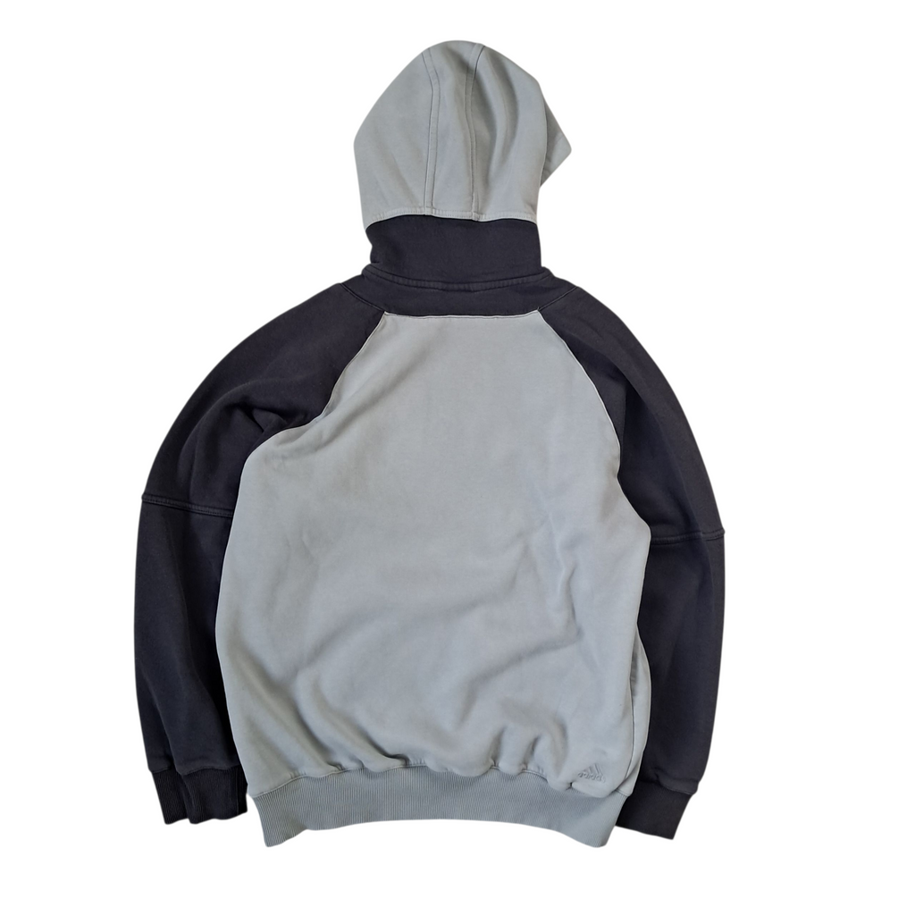 Adidas Vintage Pullover / Hoodie 2002 – Grau Schwarz – Größe S