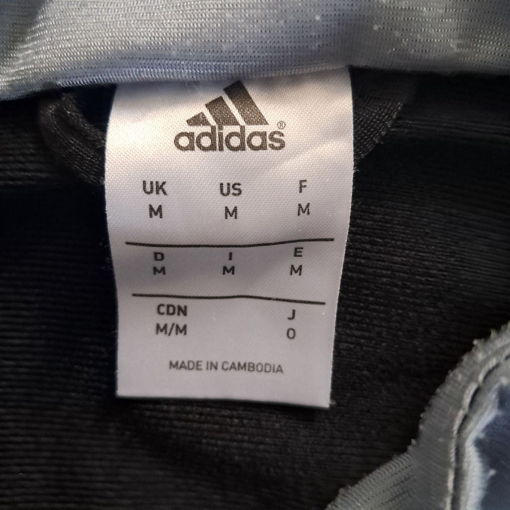 Adidas Vintage Track Jacket – Grau Schwarz – Größe M