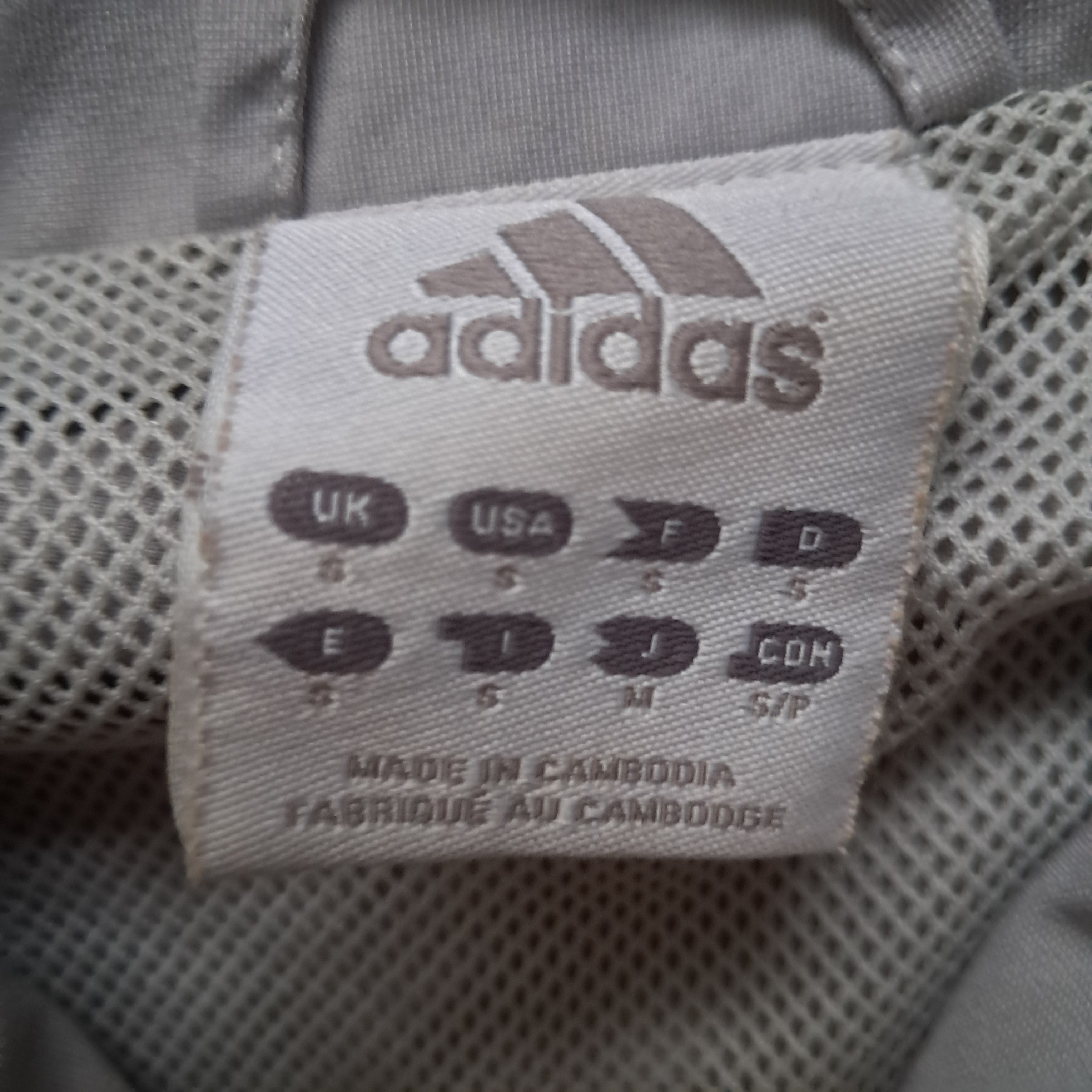 Adidas Vintage Trackjacket / Windbreaker 2010er – Grau Schwarz – Größe S