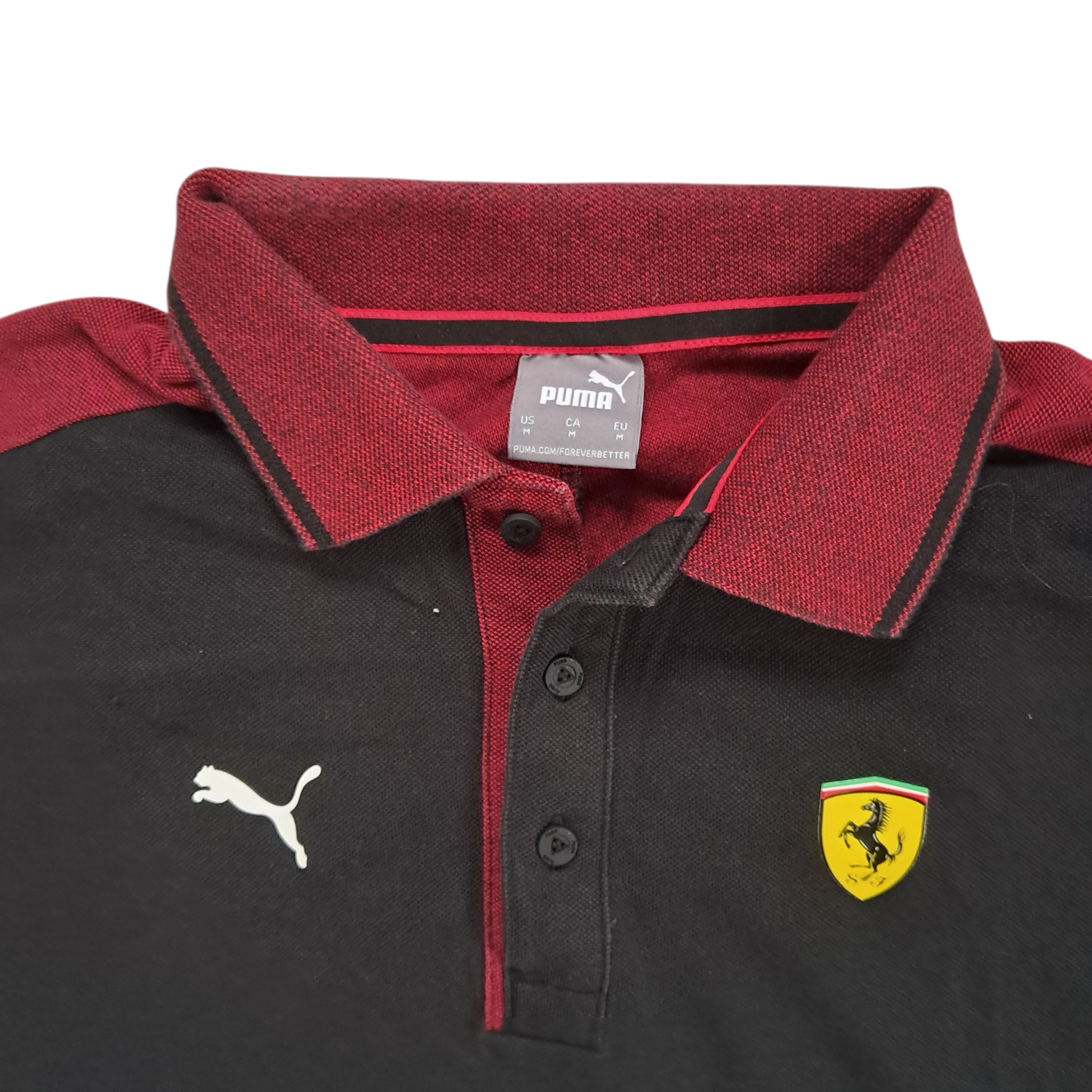 Ferrari x Puma Polo – Schwarz/Rot – Größe M