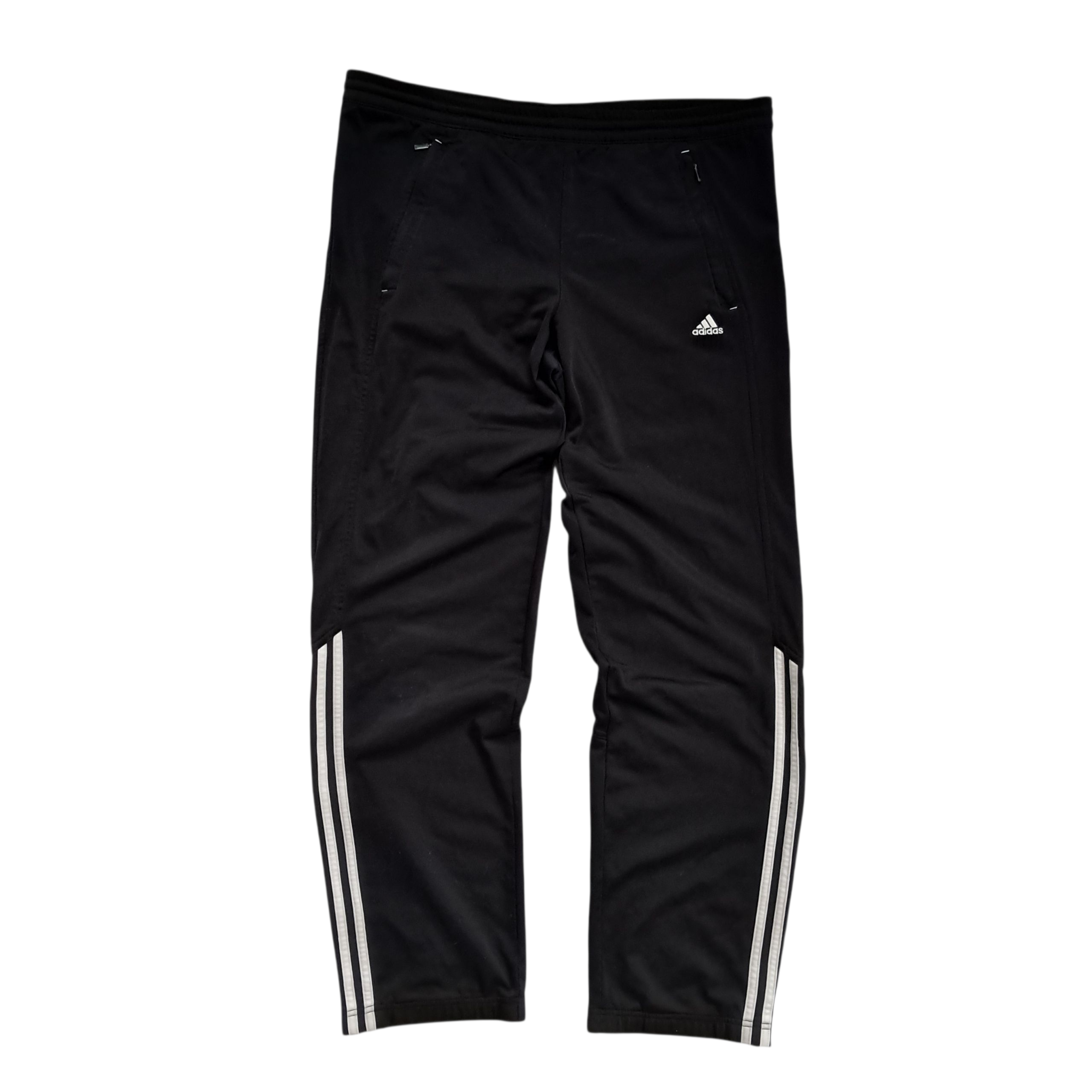 Adidas Vintage Trackpants Baggy Open Leg – Schwarz – Größe XL
