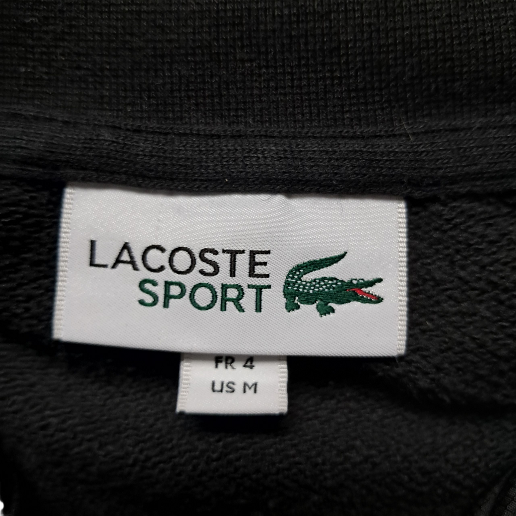 Lacoste Zipper mit Stehkragen Schwarz – Größe M