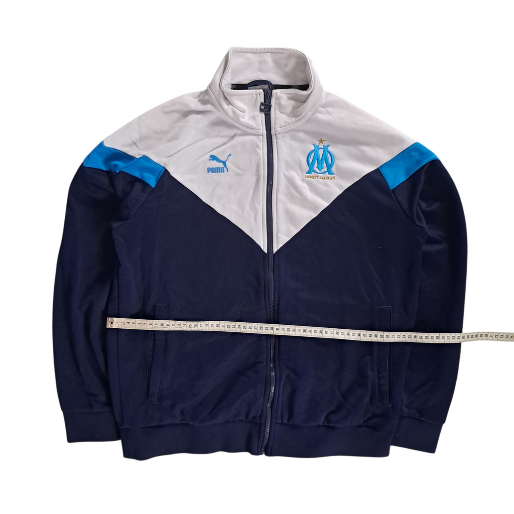 Olympique Marseille x Adidas Trainingsjacke – Weiß / Marine – Größe L