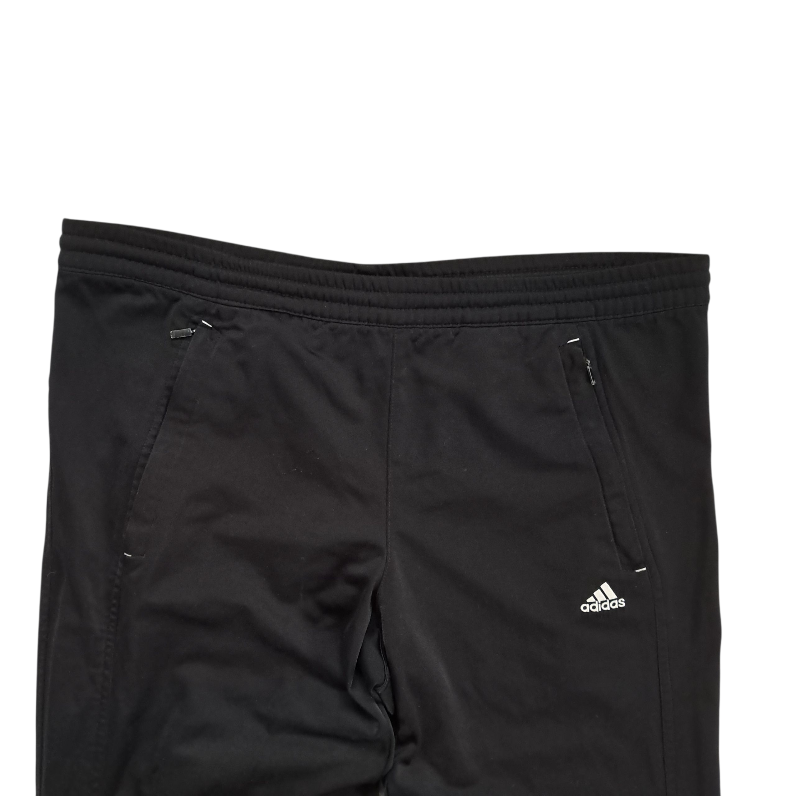 Adidas Vintage Trackpants Baggy Open Leg – Schwarz – Größe XL