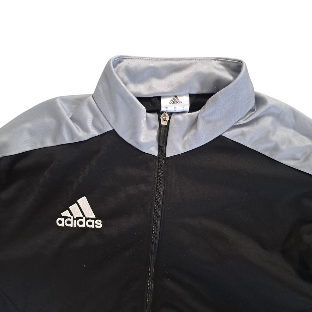 Adidas Vintage Track Jacket – Grau Schwarz – Größe M