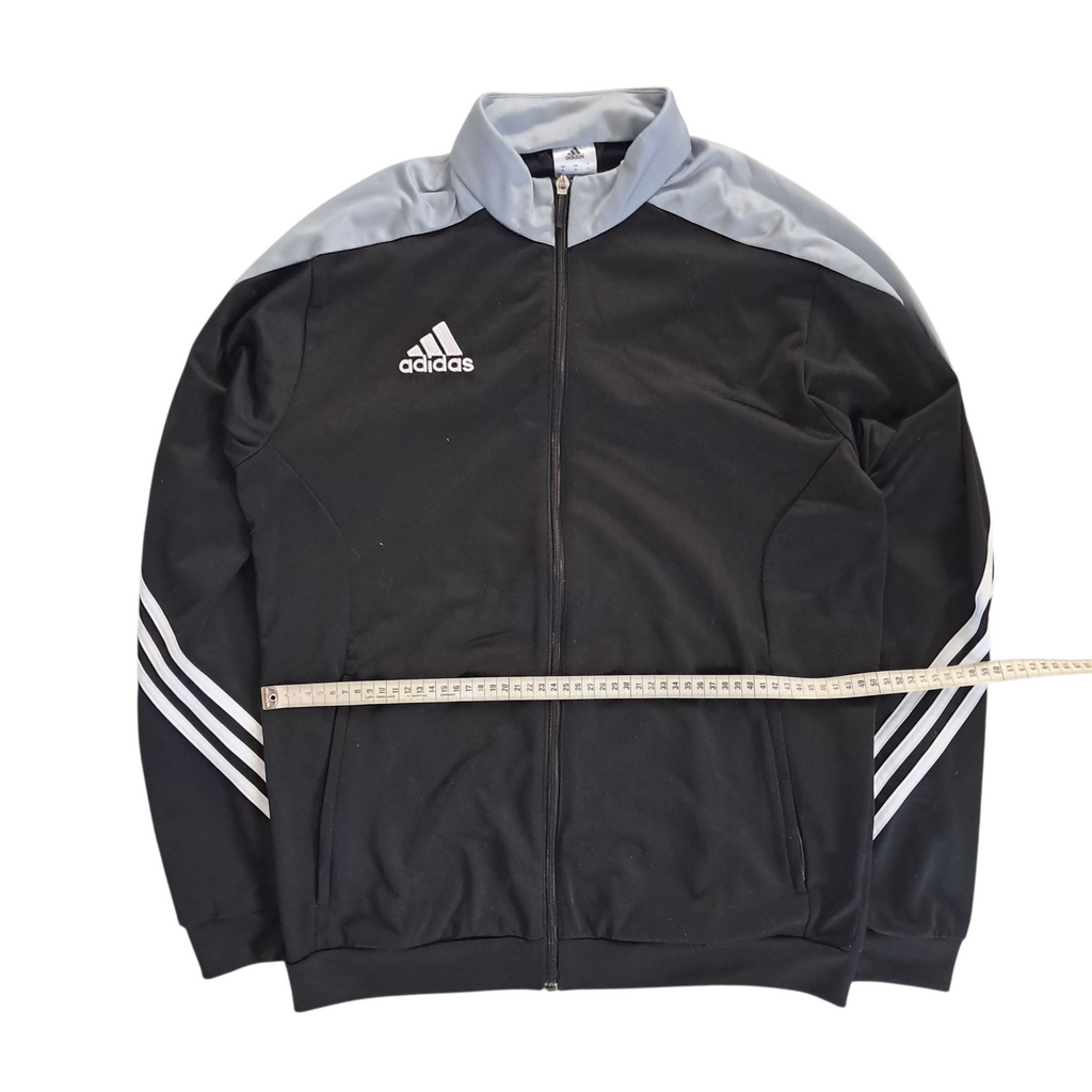 Adidas Vintage Track Jacket – Grau Schwarz – Größe M